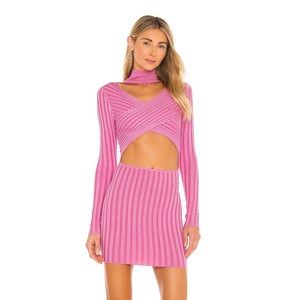 Superdown Alora Wrap Mini Dress